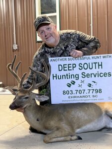 Dave Boone velvet buck at Deep South Hunting Services 8-16-2024